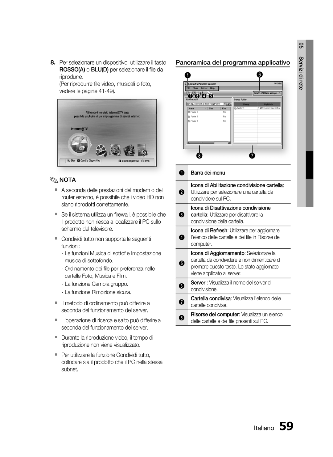 Samsung HT-C7300/XEF manual Panoramica del programma applicativo 