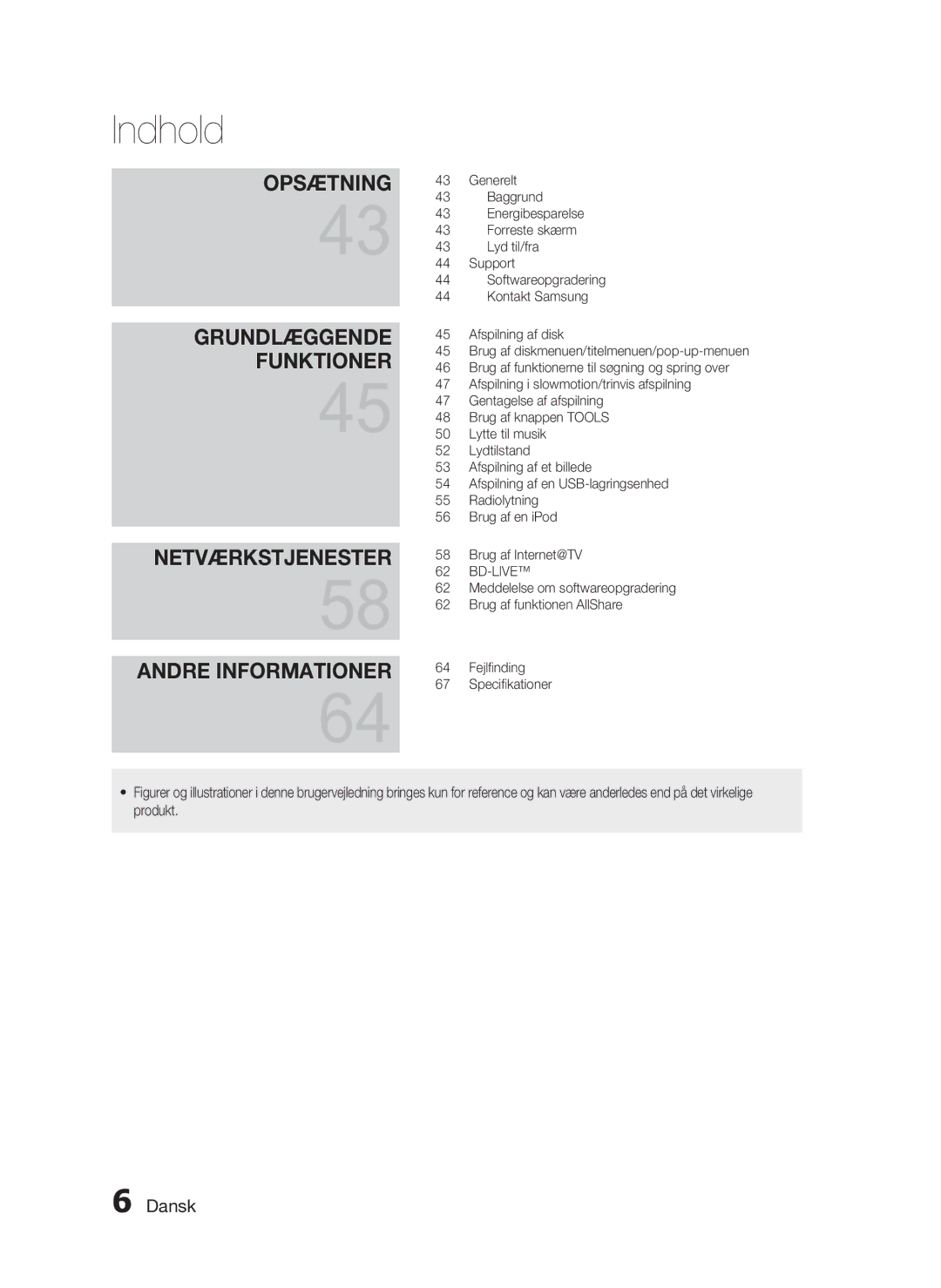 Samsung HT-C7550W/XEE manual Netværkstjenester Andre Informationer 