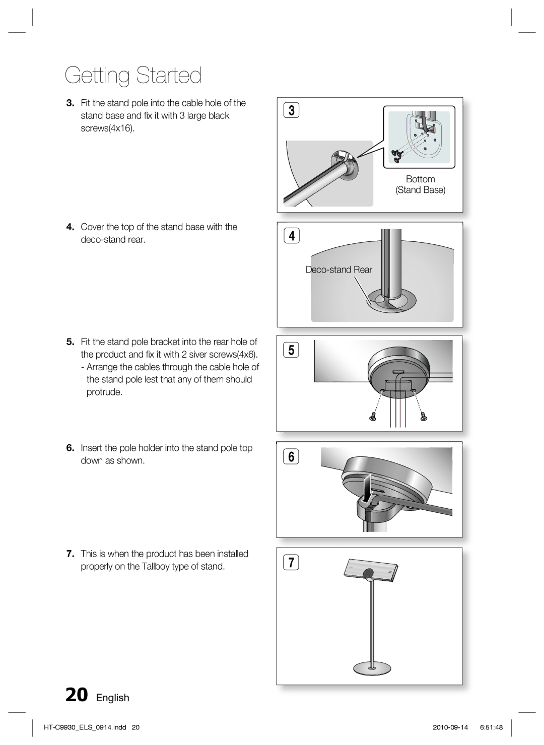 Samsung HT-C9930/XEE, HT-C9930/XEN, HT-C9930/XEF manual Getting Started 