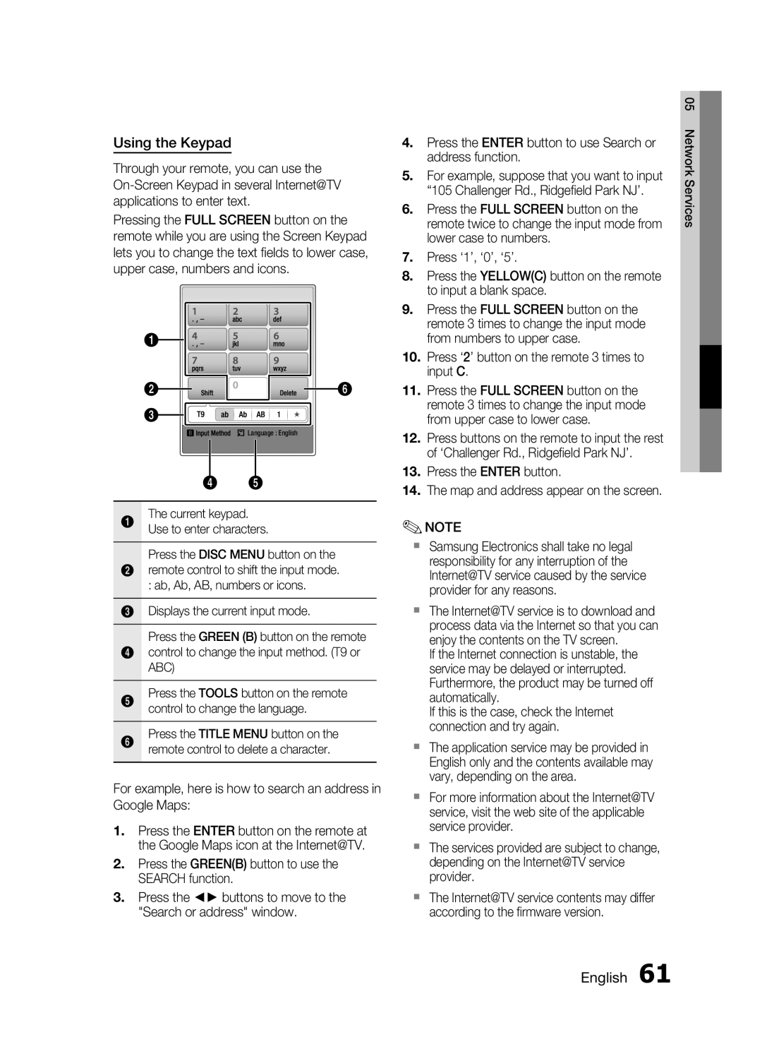 Samsung HT-C9950W/XER manual Using the Keypad, Press the Disc Menu button on 