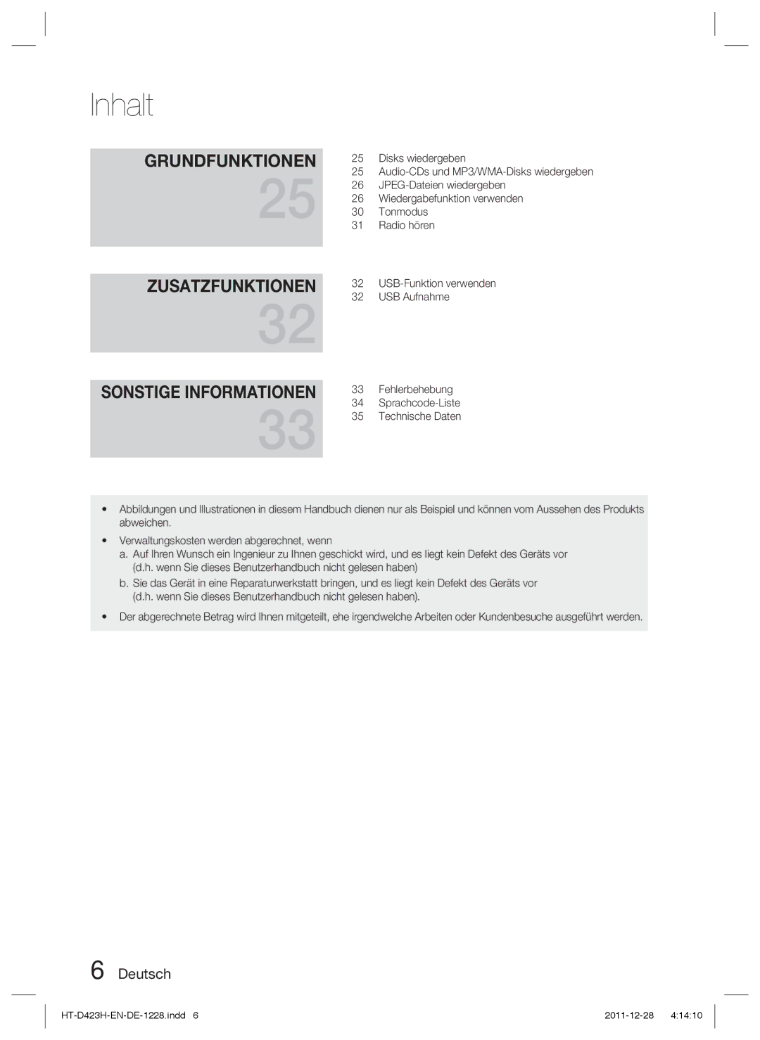 Samsung HT-D423H/EN manual Disks wiedergeben, JPEG-Dateien wiedergeben, Wiedergabefunktion verwenden, Tonmodus, Radio hören 