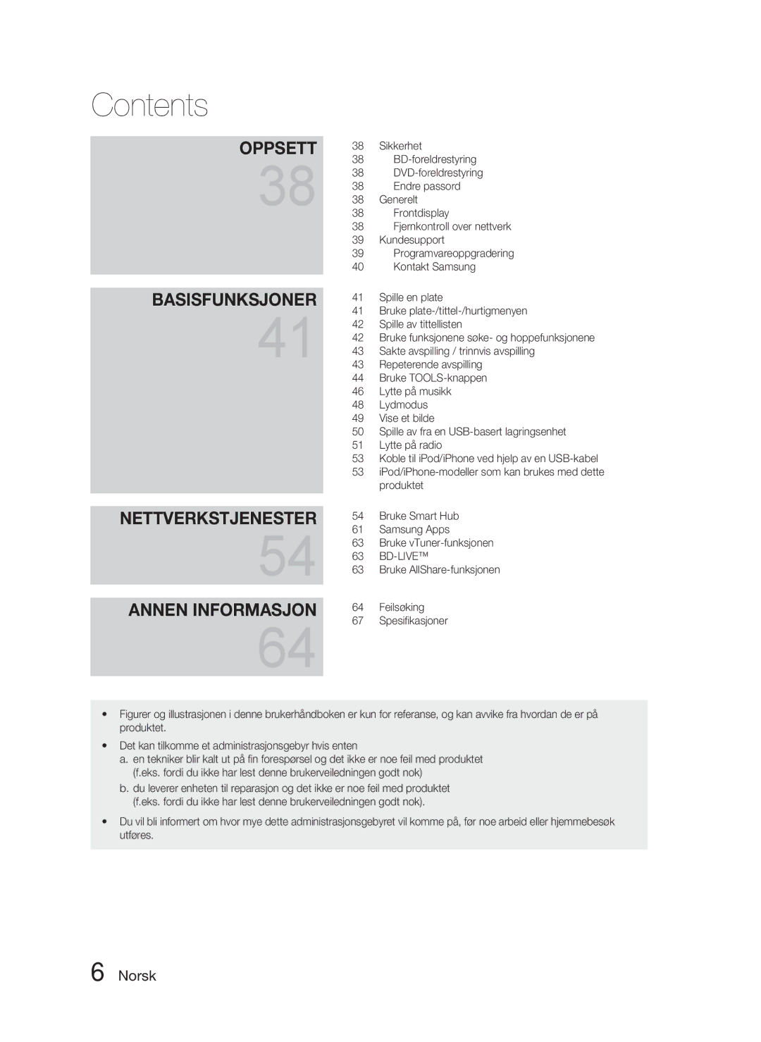 Samsung HT-D4500/XE manual Contents 