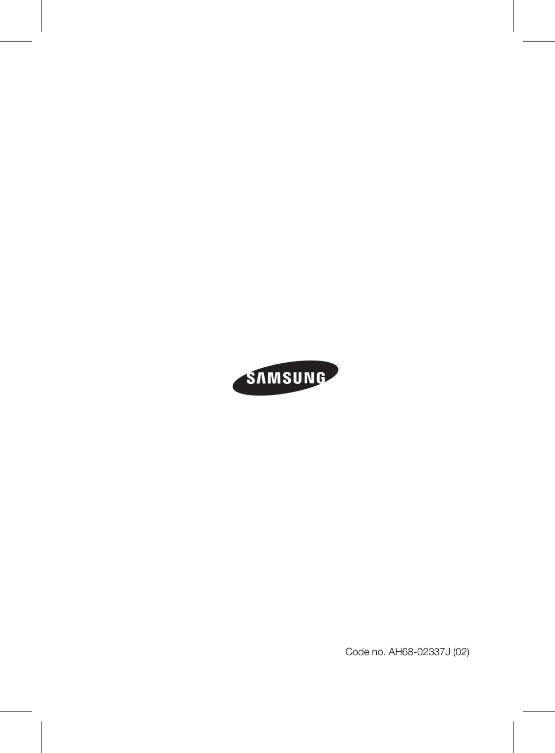 Samsung HT-D453K/XV, HT-D453HK/XV, HT-D455K/XV manual Code no. AH68-02337J 