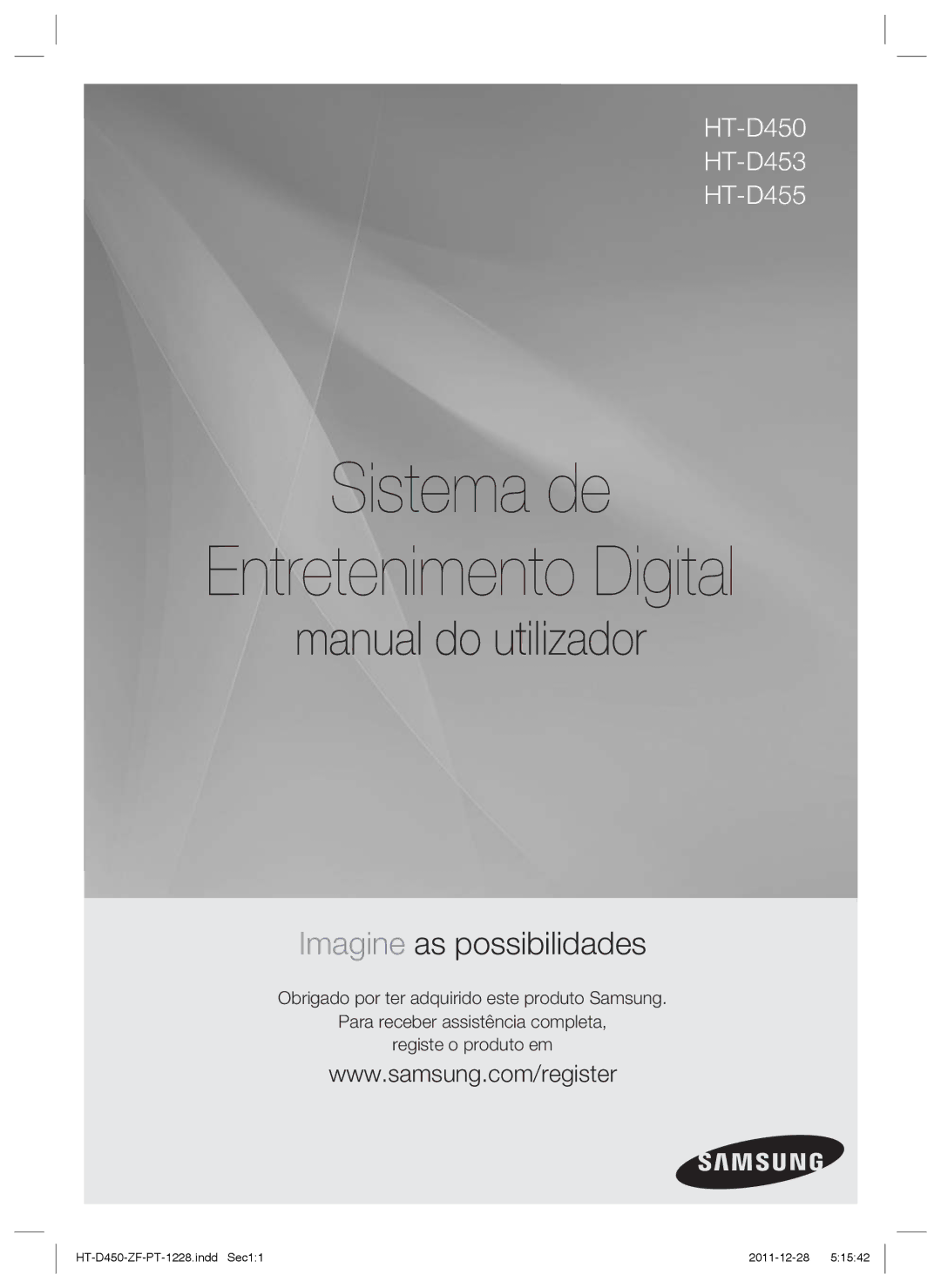 Samsung HT-D455/ZF manual Sistema de Entretenimento Digital 