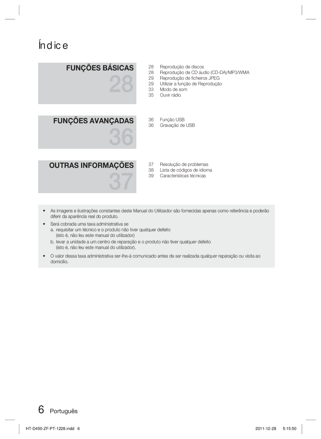 Samsung HT-D455/ZF manual Reprodução de discos, Reprodução de ﬁcheiros Jpeg, Utilizar a função de Reprodução, Modo de som 