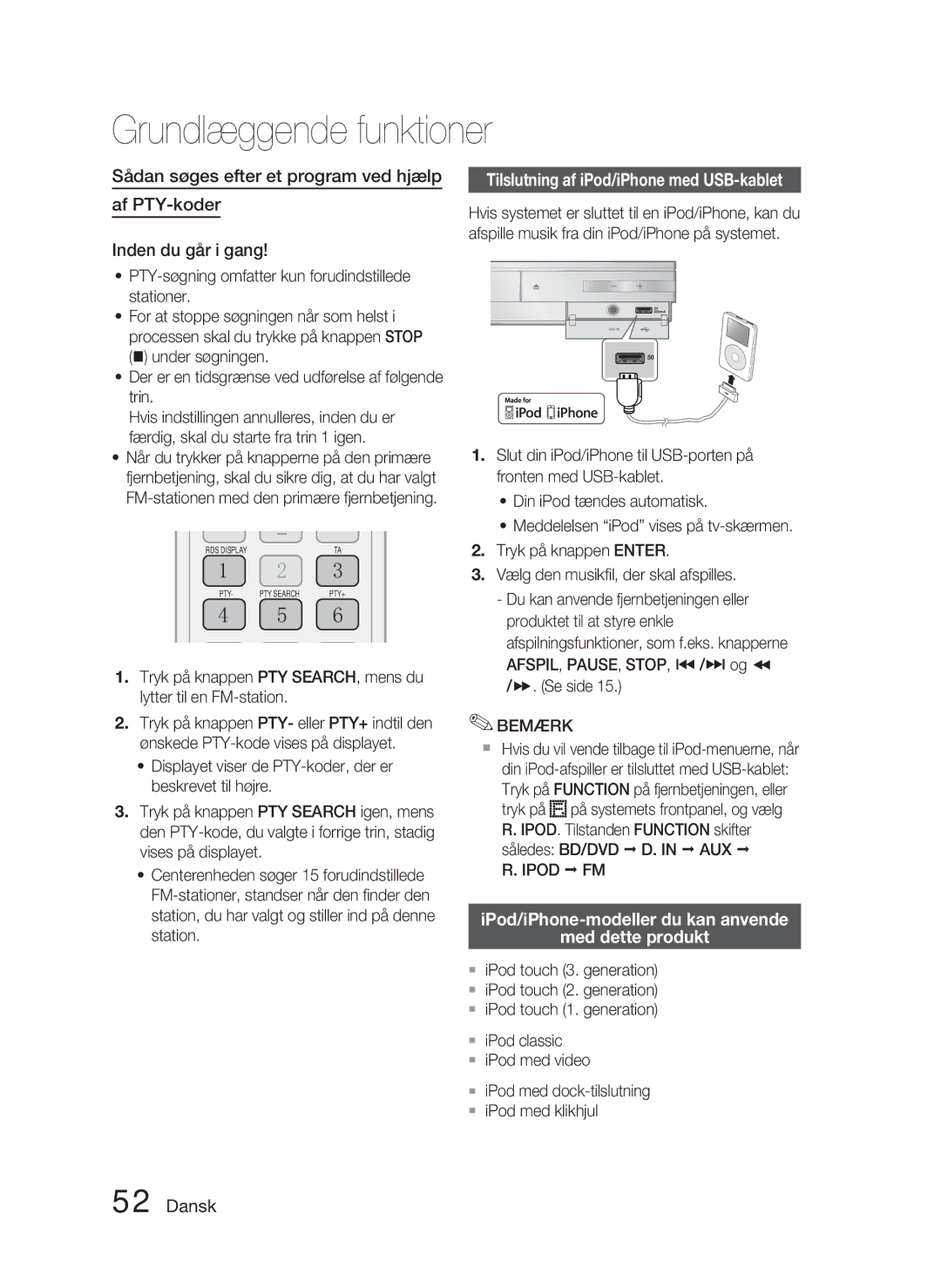 Samsung HT-D5000/XE manual Sådan søges efter et program ved hjælp, Af PTY-koder, Inden du går i gang 