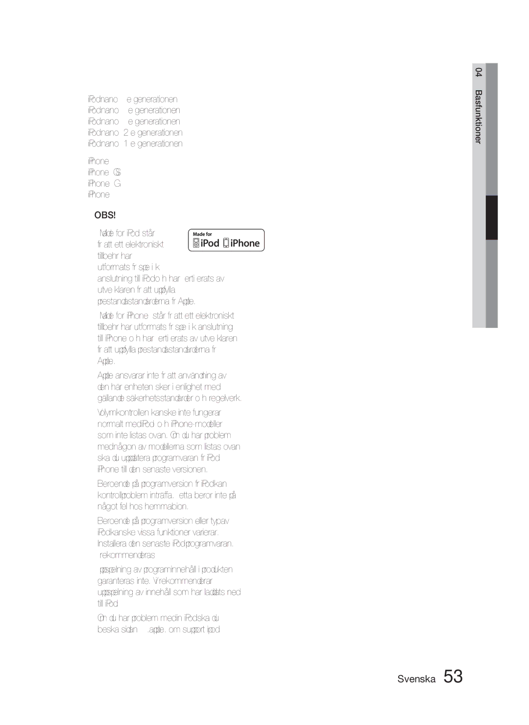 Samsung HT-D5000/XE manual För att ett elektroniskt tillbehör har 