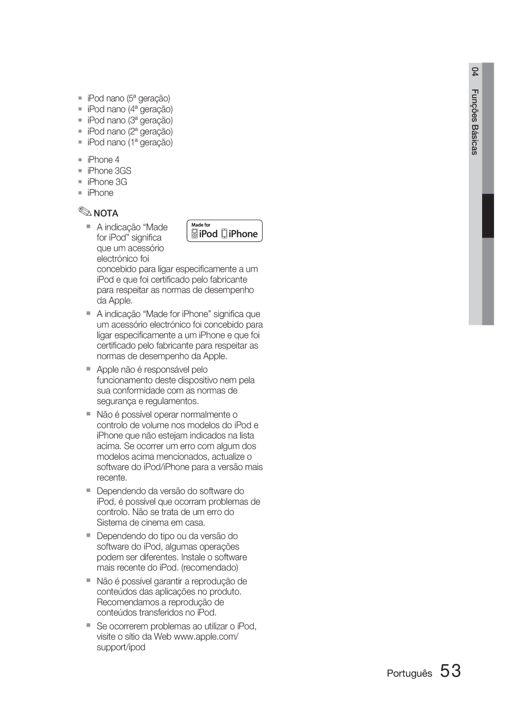 Samsung HT-D5000/ZF manual Português 