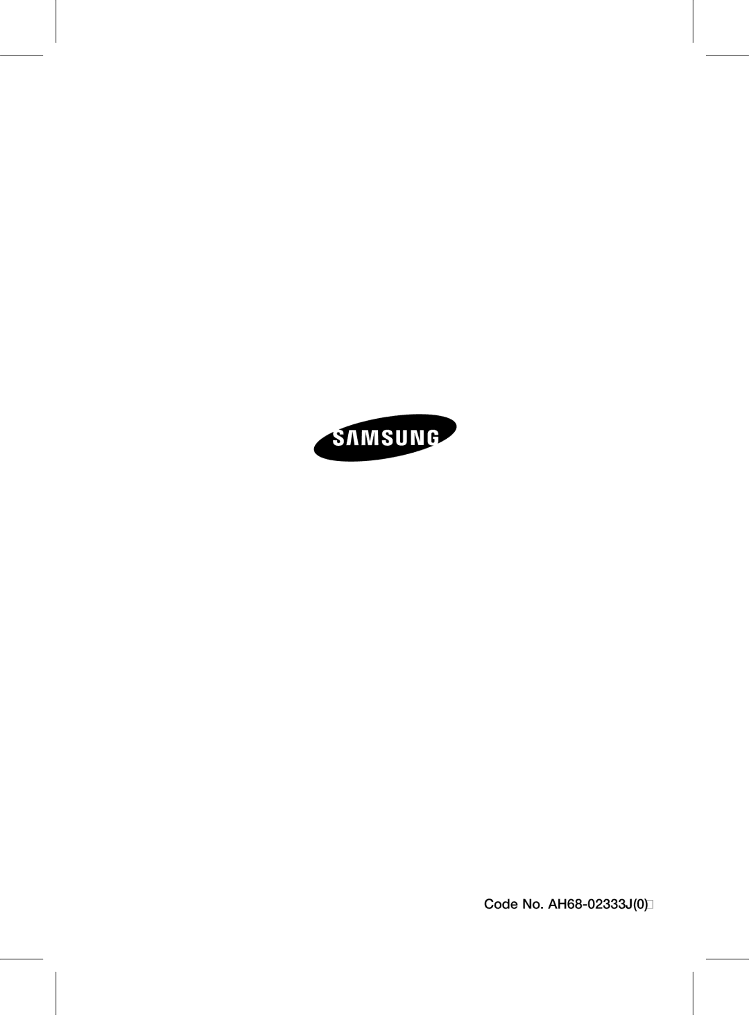 Samsung HT-D555K/XV manual Code No. AH68-02333J04 