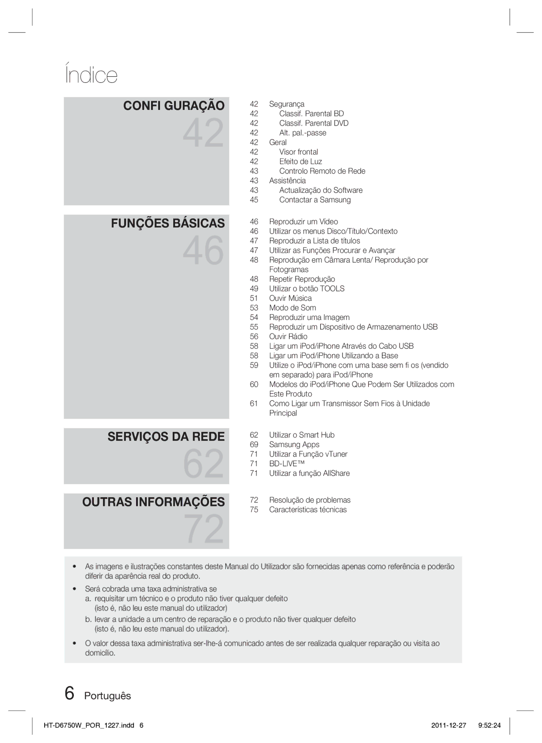 Samsung HT-D6750W/ZF manual Segurança, Classif. Parental BD, Classif. Parental DVD, Alt. pal.-passe, Geral, Visor frontal 