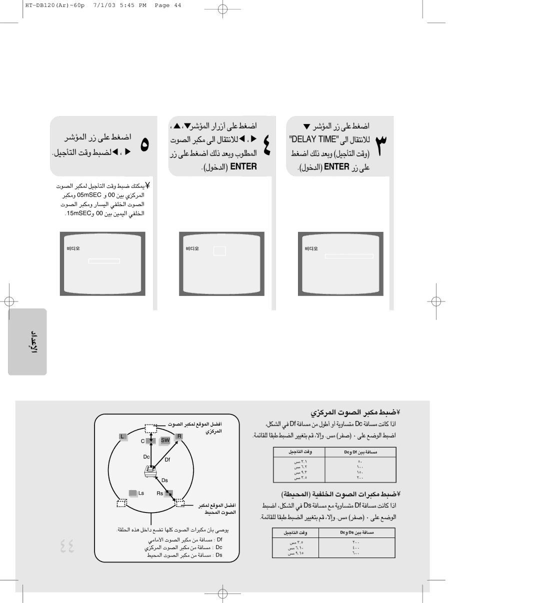 Samsung HTDB120TH/XSG, HT-DB120, HTDB120TH/UMG manual «∞LdØeÍ «∞Bu‹ ±J∂d ∂j, «∞∑Q§Oq ËÆX ∞C∂j ¸ ´Kv «Gj ∞p- ËFb «∞LDKu» 