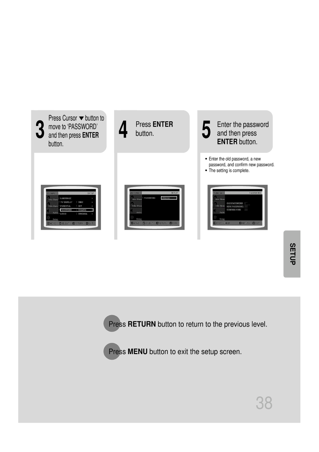 Samsung HT-DB1650, HT-DB350 instruction manual Press Enter, Button Enter button 