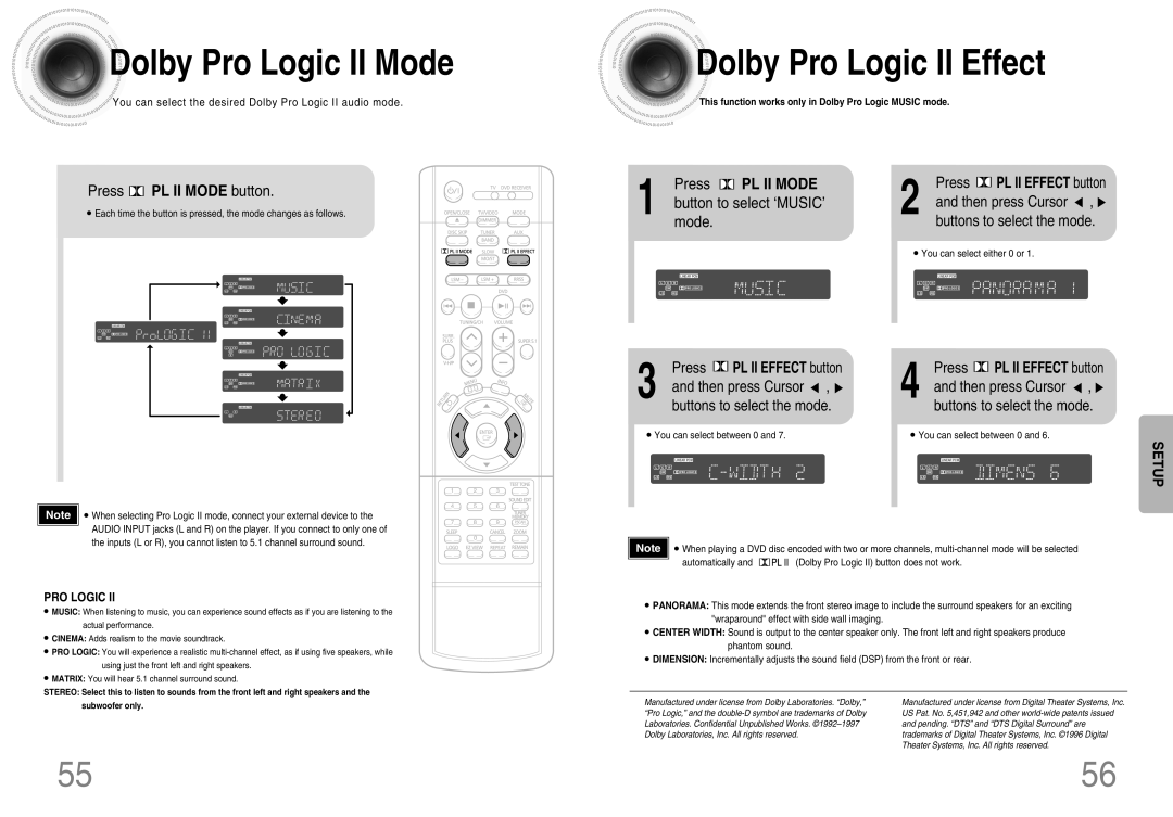 Samsung HT-DB660 instruction manual Dolby Pro Logic II Mode, Press PL II Mode, PL II Effect button 