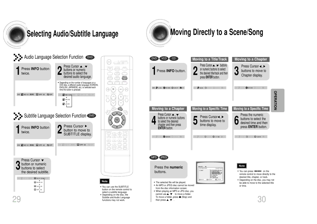 Samsung HTDM150RH/ELS, HT-DM150, HTDM150RH/EDC manual 1Press Info button, Press the numeric buttons 