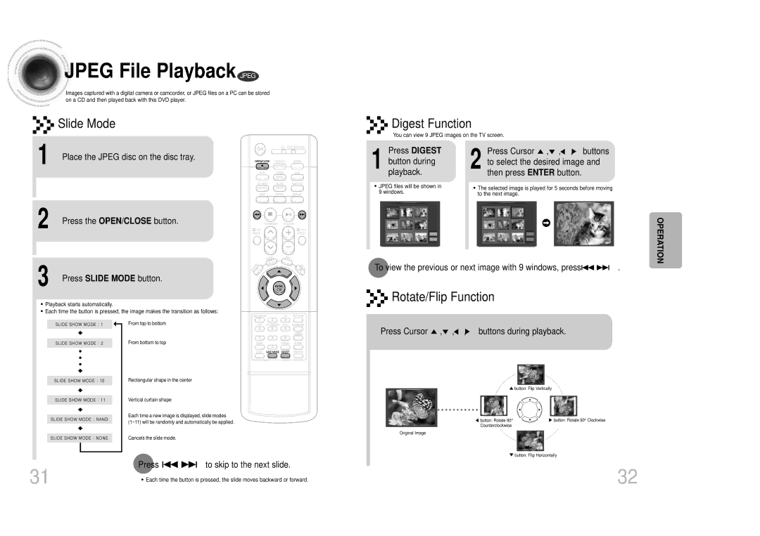 Samsung HTDM150RH/EDC, HT-DM150, HTDM150RH/ELS manual Jpeg File Playback Jpeg 