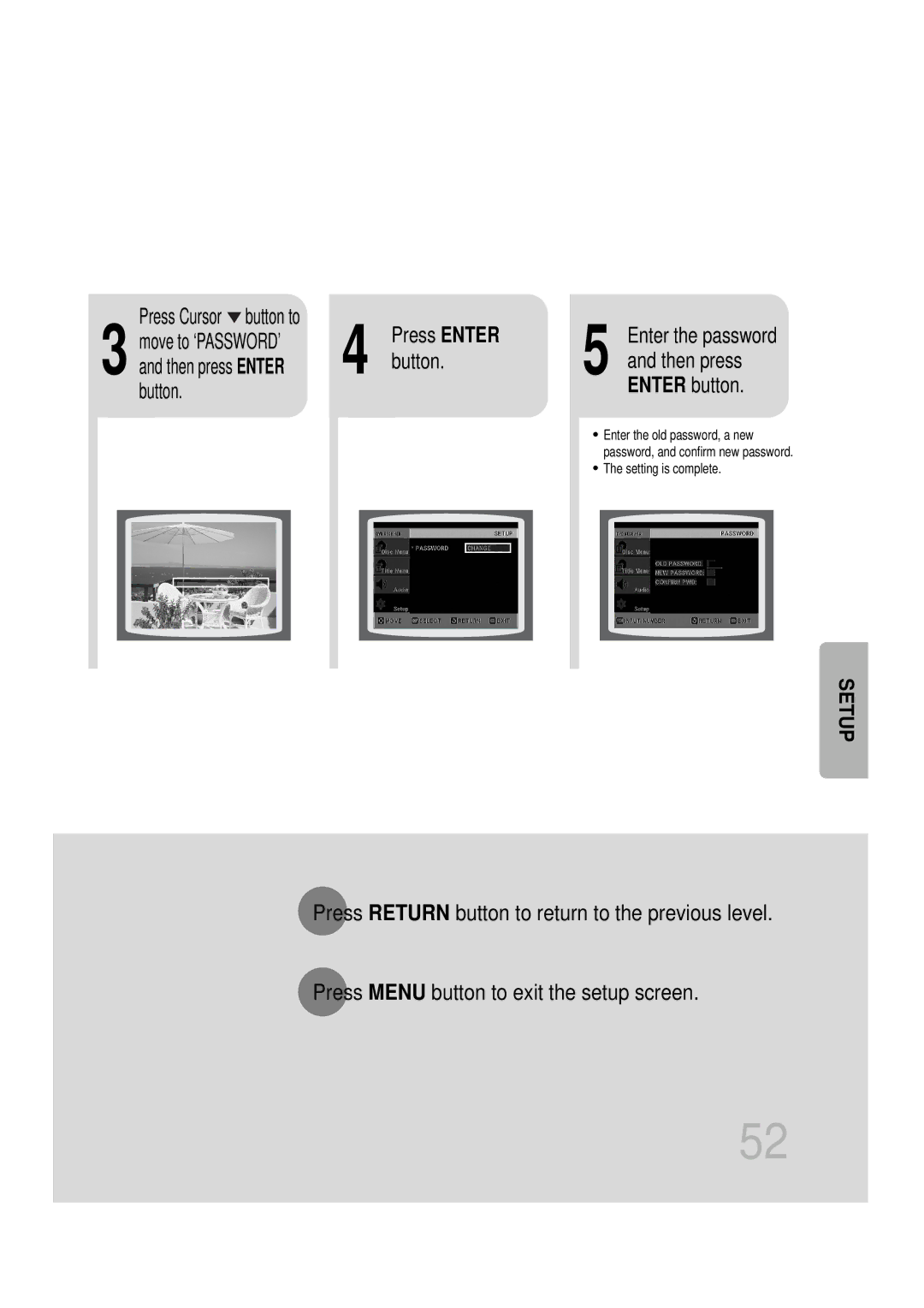 Samsung HTDS100TH/XAA, HT-DS100N/EDC, HTDS1000TH/XAA, HT-DS1100R/EDC, HTDS100B/EDC manual Press Enter, Button Enter button 