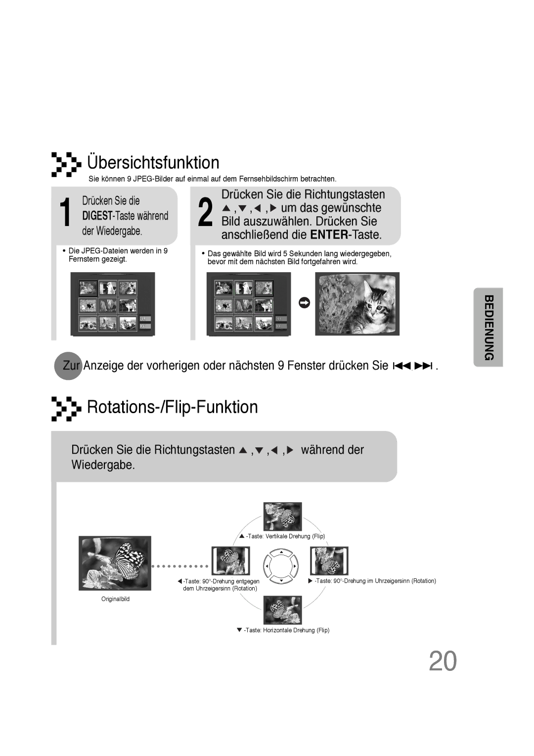 Samsung HTDS100B/EDC, HT-DS100N/EDC, HTDS100RH/ELS manual Drücken Sie die Richtungstasten , , , während der Wiedergabe 