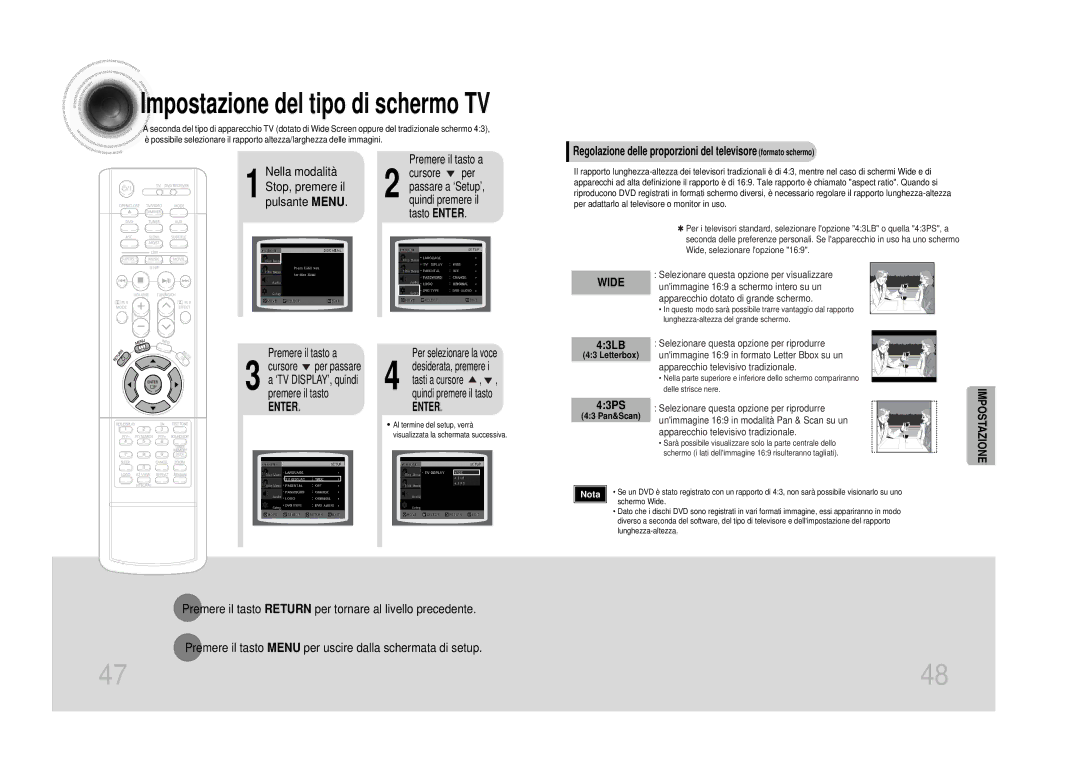 Samsung HT-DS1100R/EDC, HTDS100B/EDC, HT-DS1100R/ELS, HTDS100TH/XAA, HTDS100RH/XFO manual Letterbox, 43 Pan&Scan 