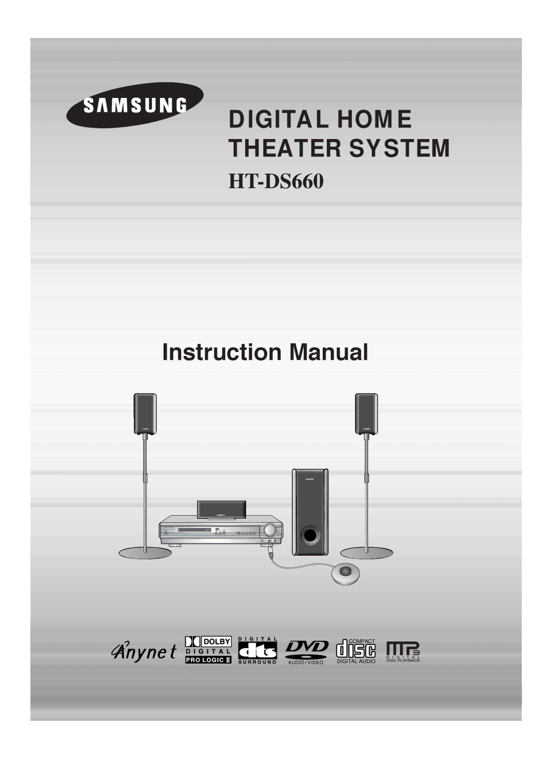 Samsung HT-DS660 instruction manual Digital Home Theater System 