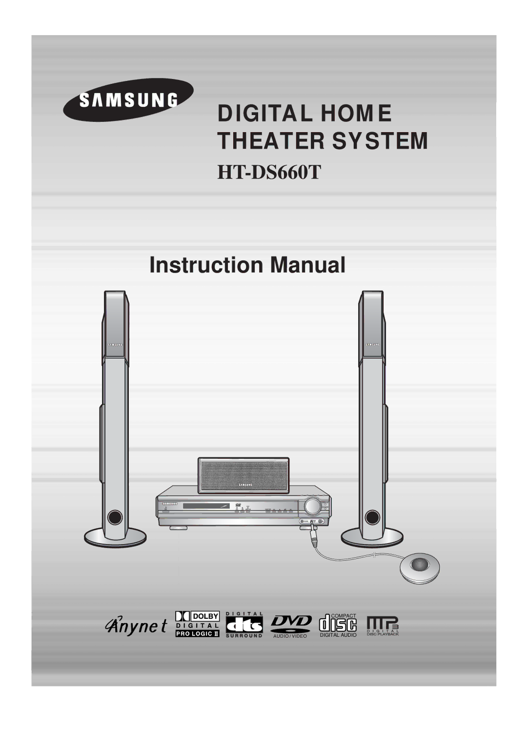 Samsung HT-DS660T instruction manual Digital Home Theater System 