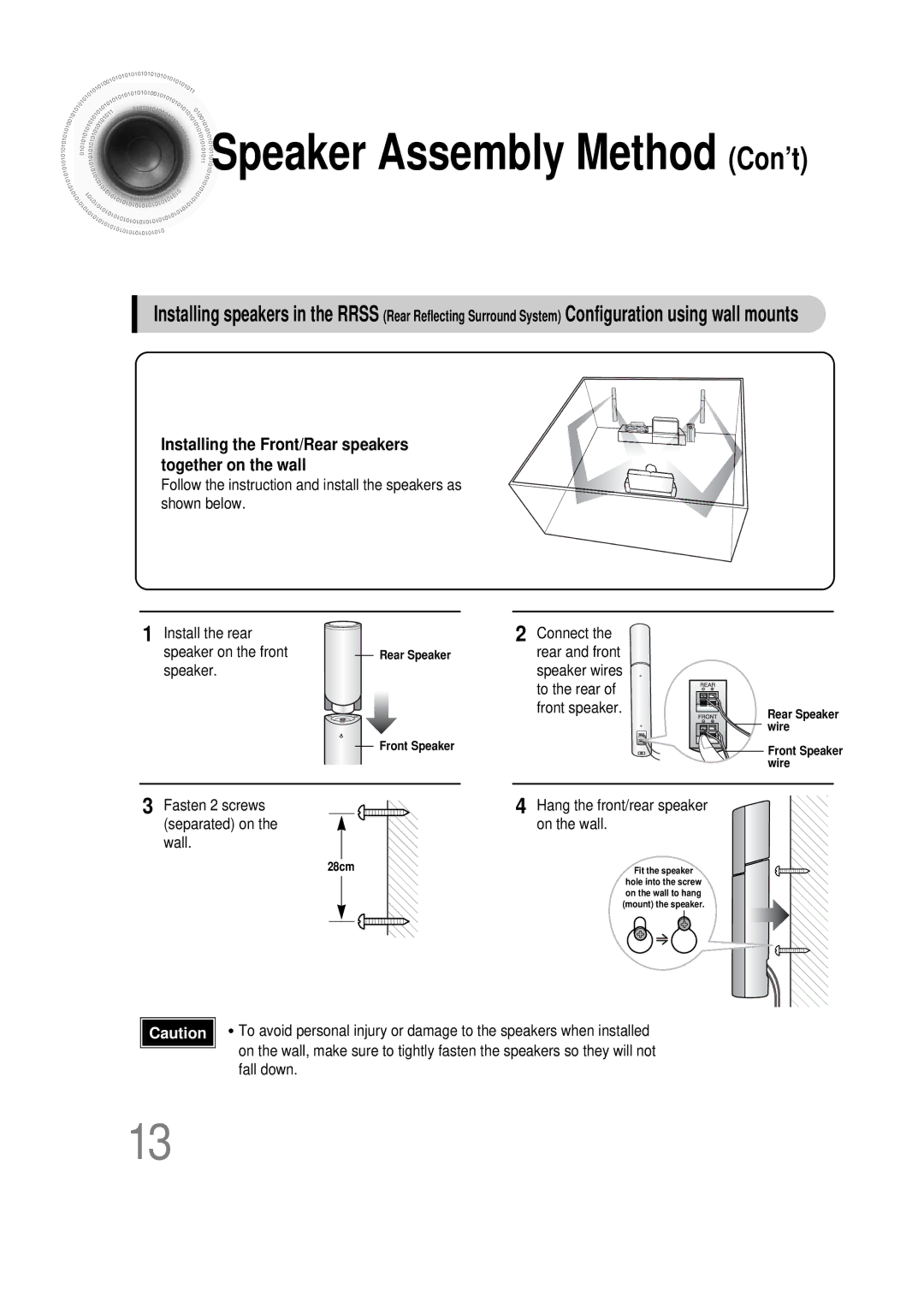 Samsung AH68-01493X, HT-DS665T, 20051111115925328 instruction manual Speaker Assembly Method Con’t 