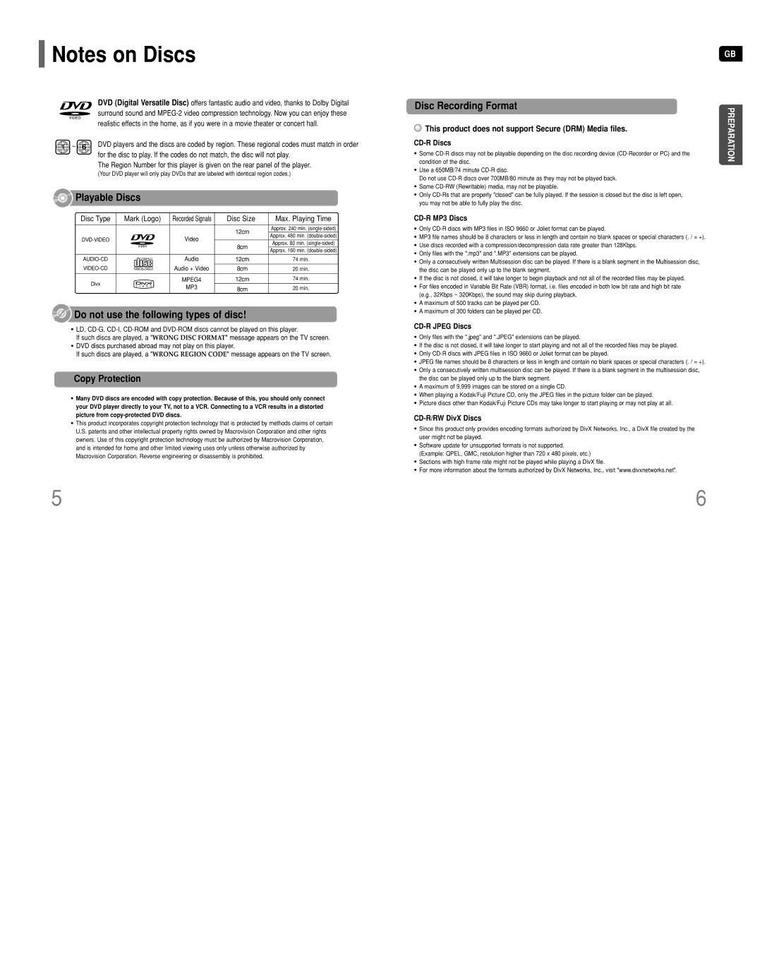 Samsung HT-DT79 instruction manual Copy Protection, This product does not support Secure DRM Media files 