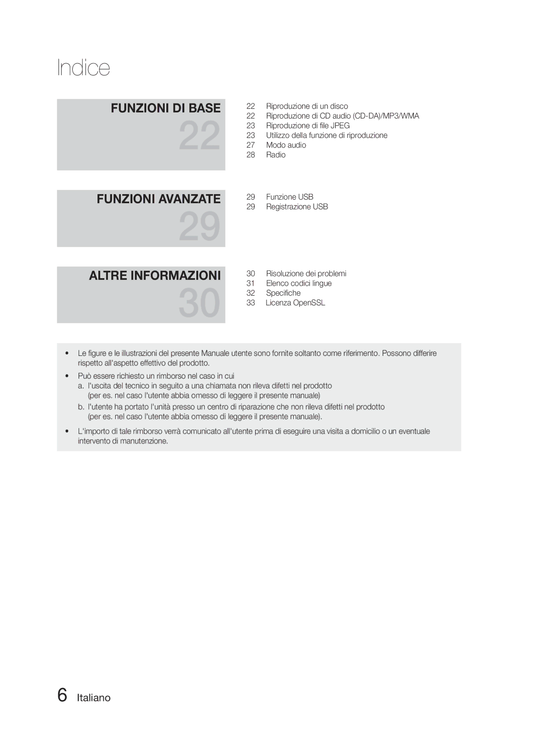 Samsung HT-E321/ZF Riproduzione di un disco, Riproduzione di file Jpeg, Utilizzo della funzione di riproduzione, Radio 