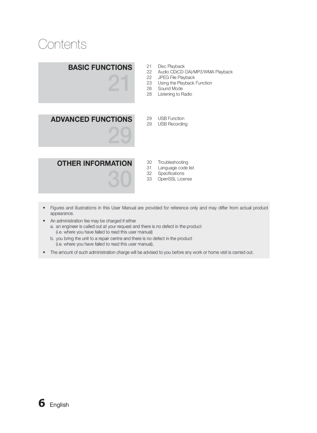 Samsung HT-E330/EN, HT-E330/ZF, HT-E330/XE manual Basic Functions Advanced Functions 