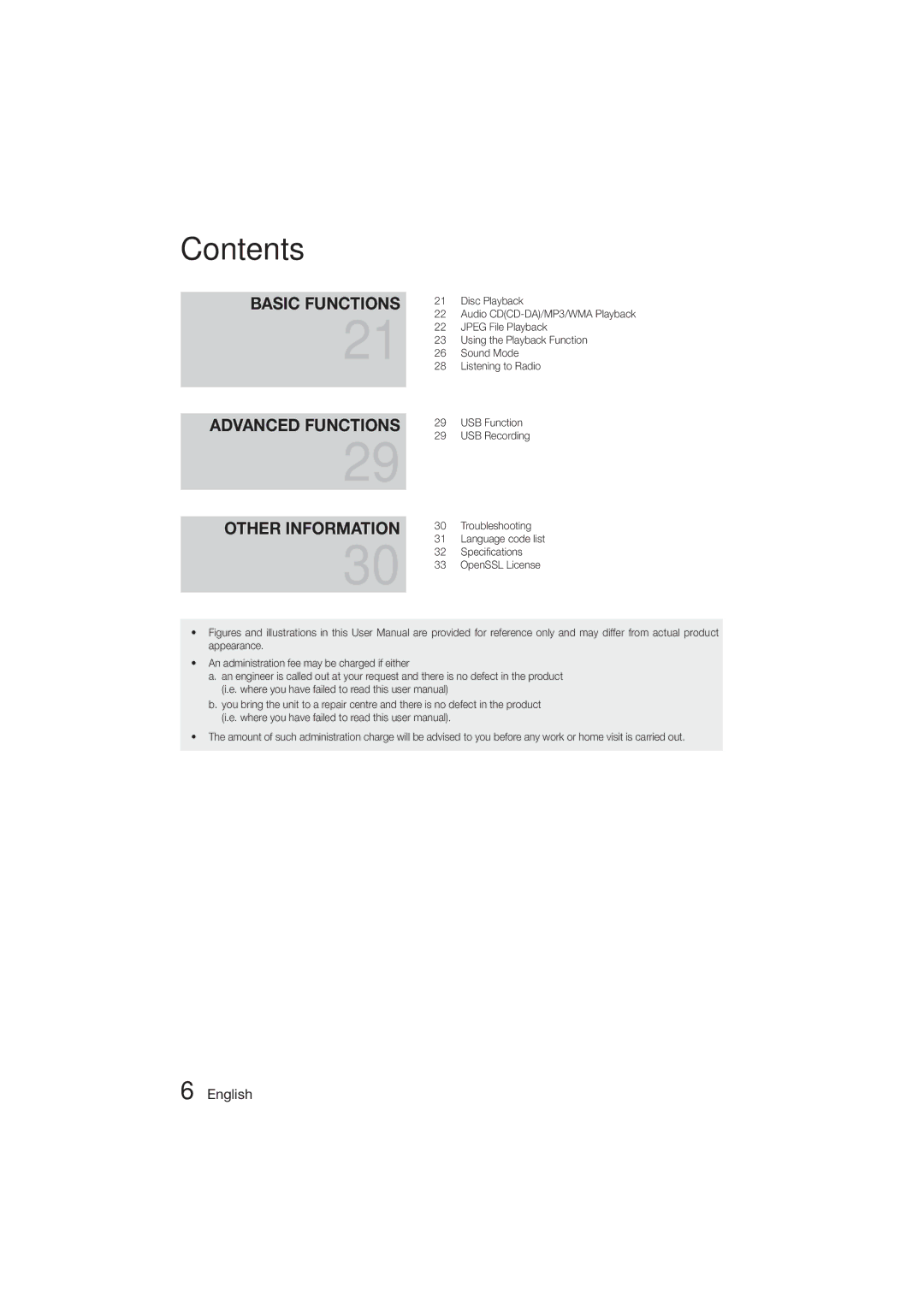 Samsung HT-E330K/SJ manual Disc Playback, Jpeg File Playback, Using the Playback Function, Sound Mode, Listening to Radio 