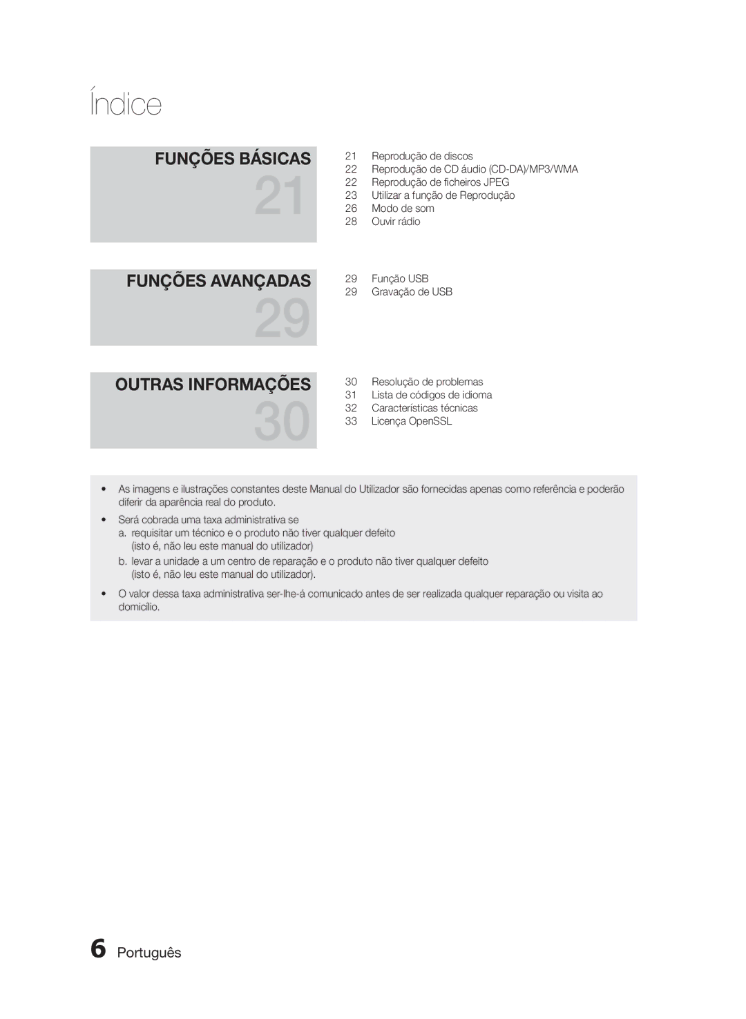 Samsung HT-E330/ZF manual Funções Básicas Funções Avançadas 