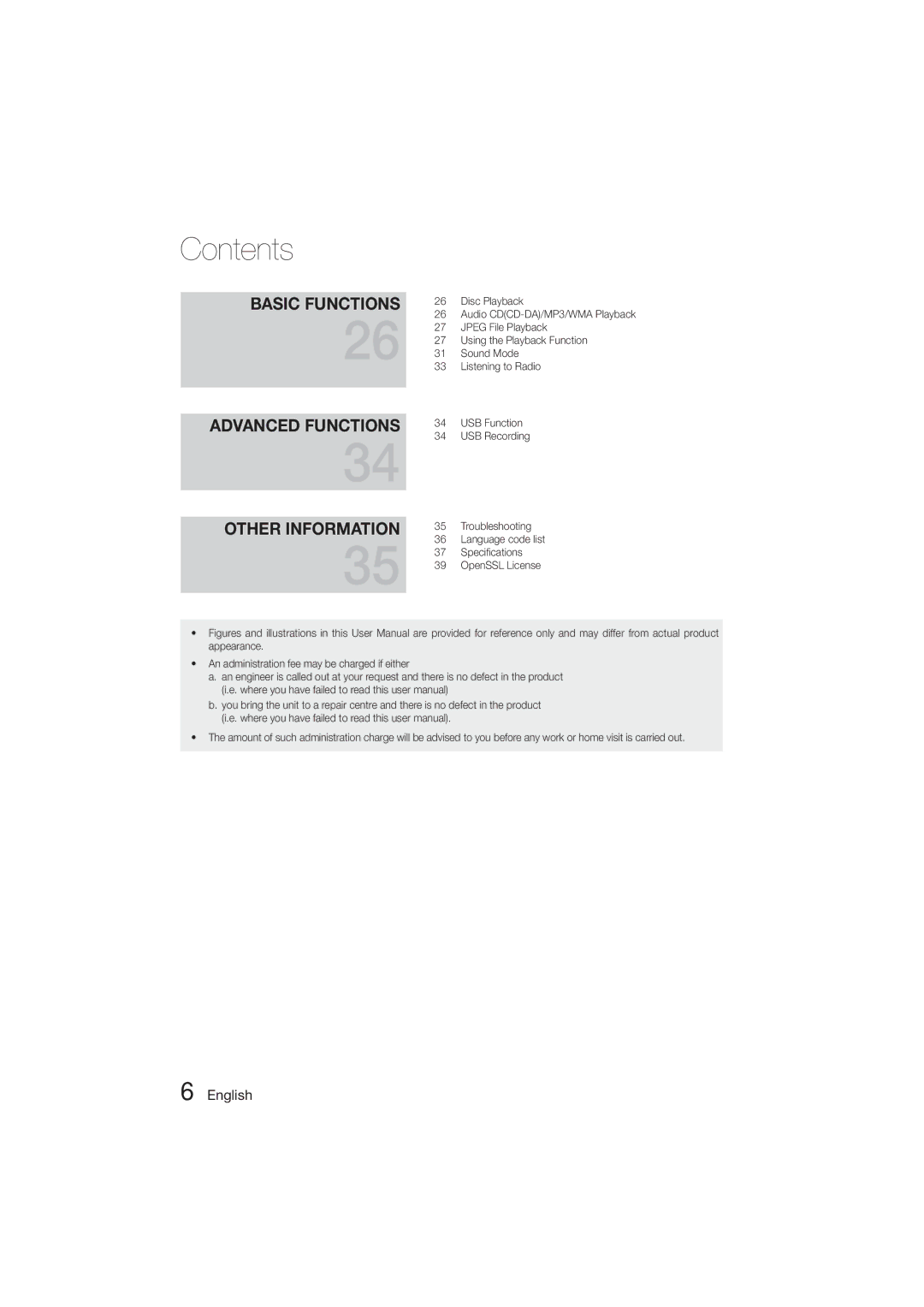 Samsung HT-E355K/SH manual Disc Playback, Jpeg File Playback, Using the Playback Function, Sound Mode, Listening to Radio 