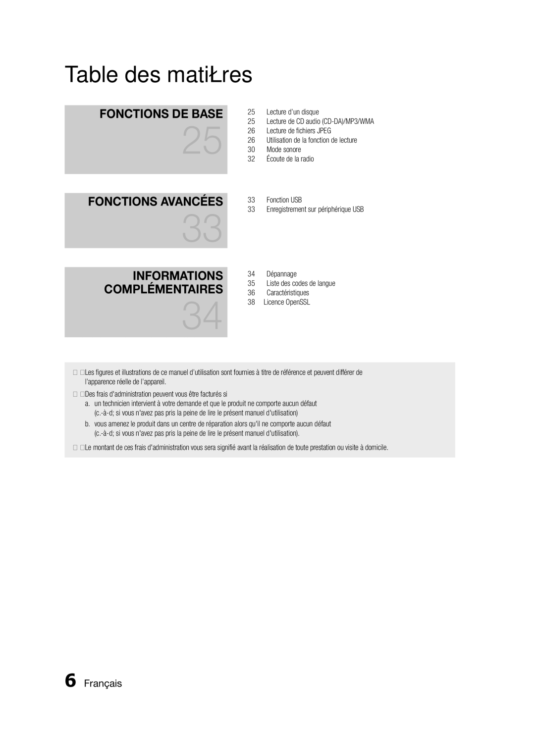 Samsung HT-E350/ZF, HT-E355/ZF, HT-E350K/ZN manual Fonctions DE Base Fonctions Avancées 