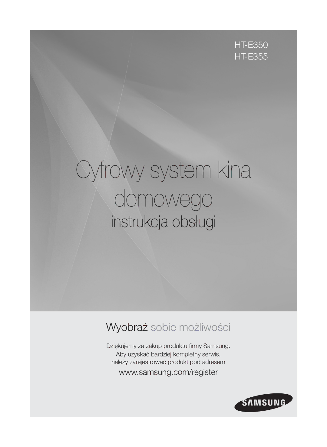 Samsung HT-E350/EN, HT-E355/EN manual Cyfrowy system kina Domowego, Dziękujemy za zakup produktu firmy Samsung 