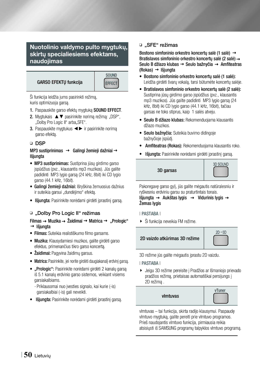 Samsung HT-E4500/EN, HT-E4550/EN manual Dsp 