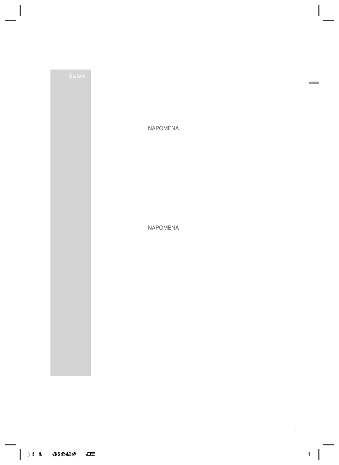 Samsung HT-E5200/EN manual Podešavanje. Pogledajte stranu, Pojavljuje se uprošćeni meni, Kliknite na željenu opciju menija 