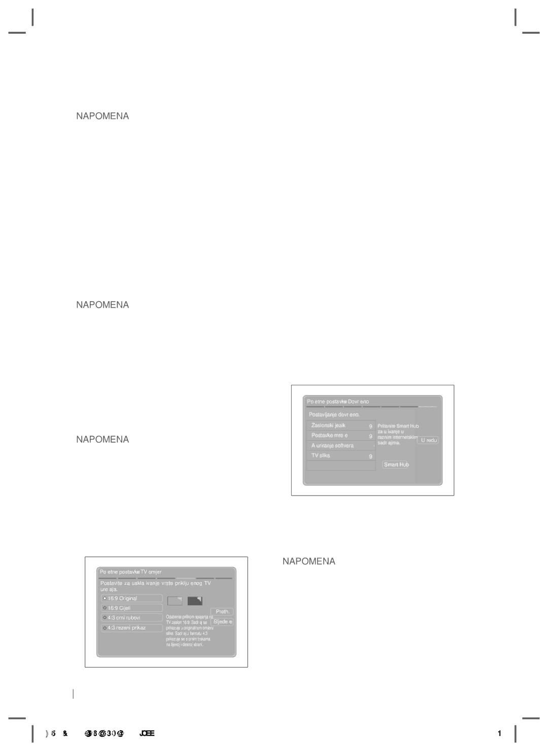 Samsung HT-E5200/EN manual Korak, Rezani prikaz 