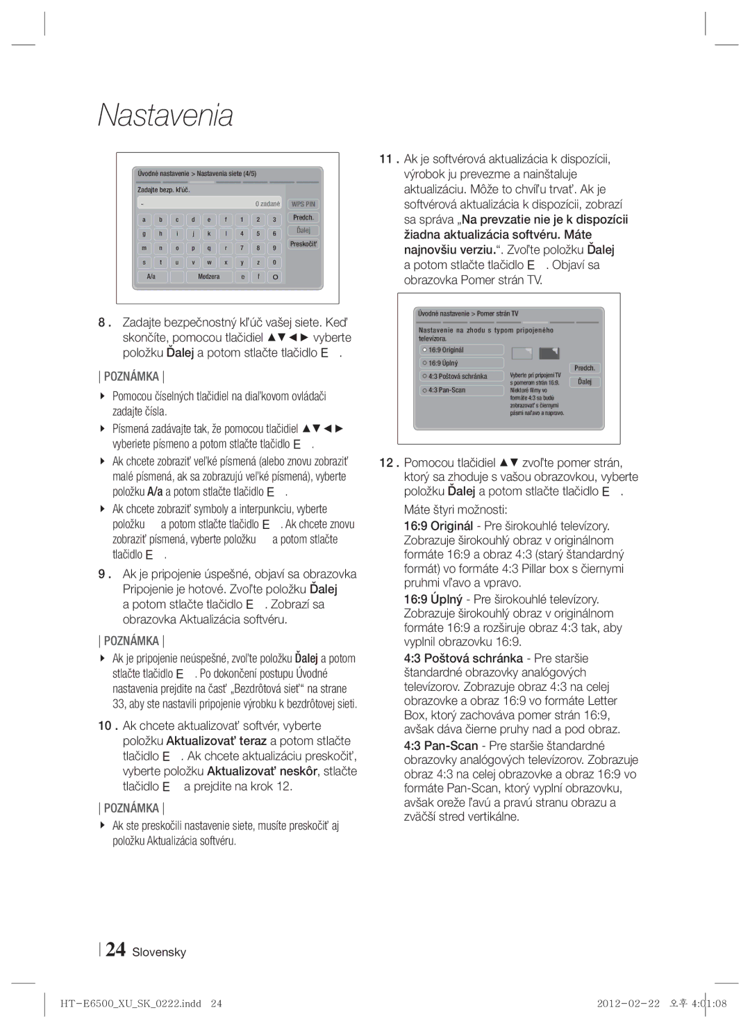 Samsung HT-E6500/EN manual Zadané 