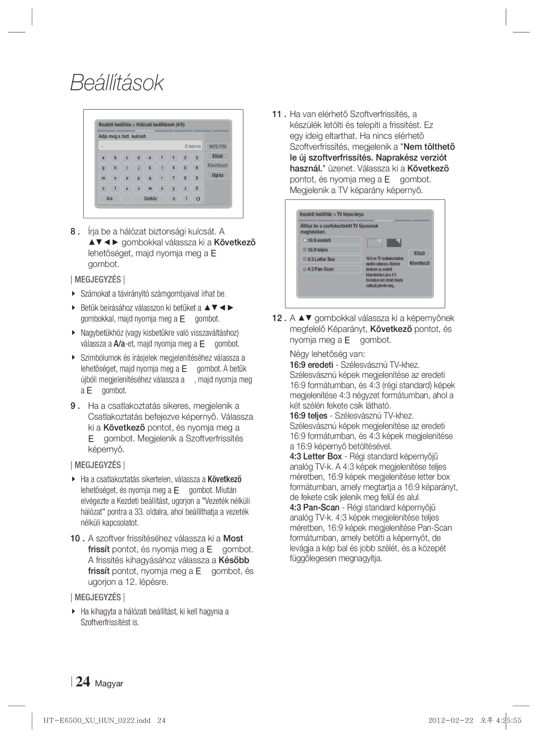 Samsung HT-E6500/EN manual Négy lehetőség van, Számokat a távirányító számgombjaival írhat be 