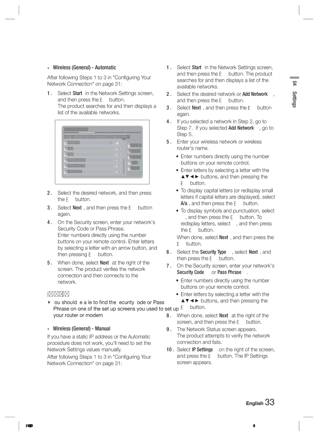 Samsung HTE6500WZA, HT-E6500W user manual Wireless General Manual 