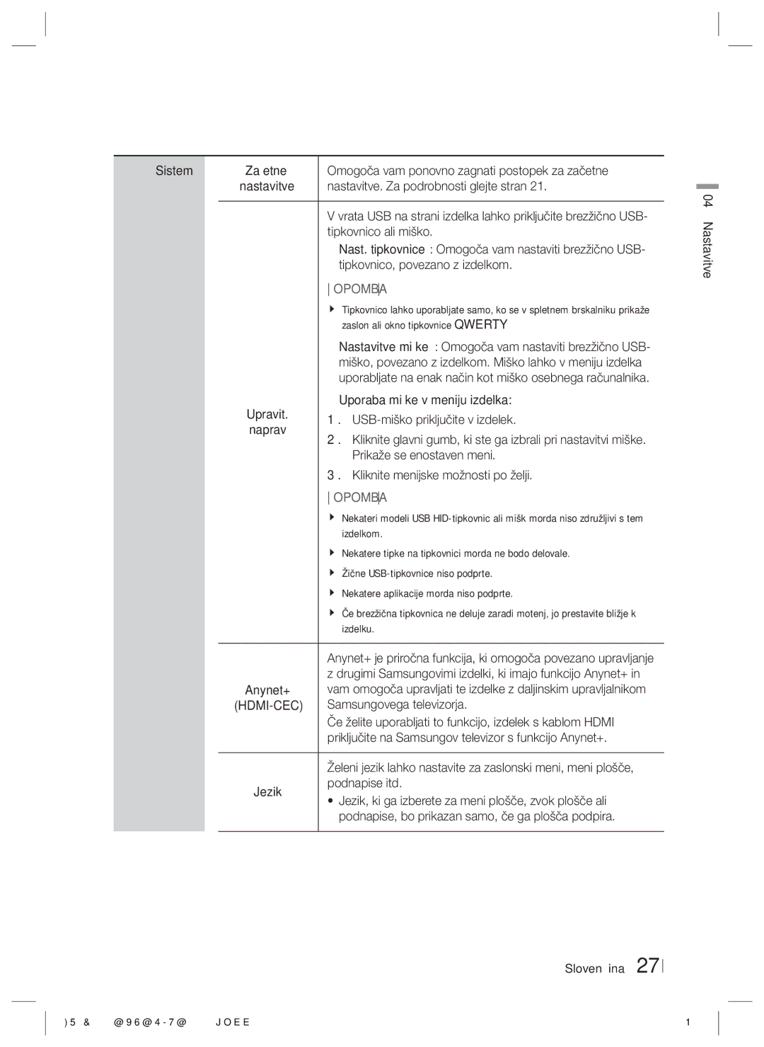 Samsung HT-E8200/EN manual Sistem 