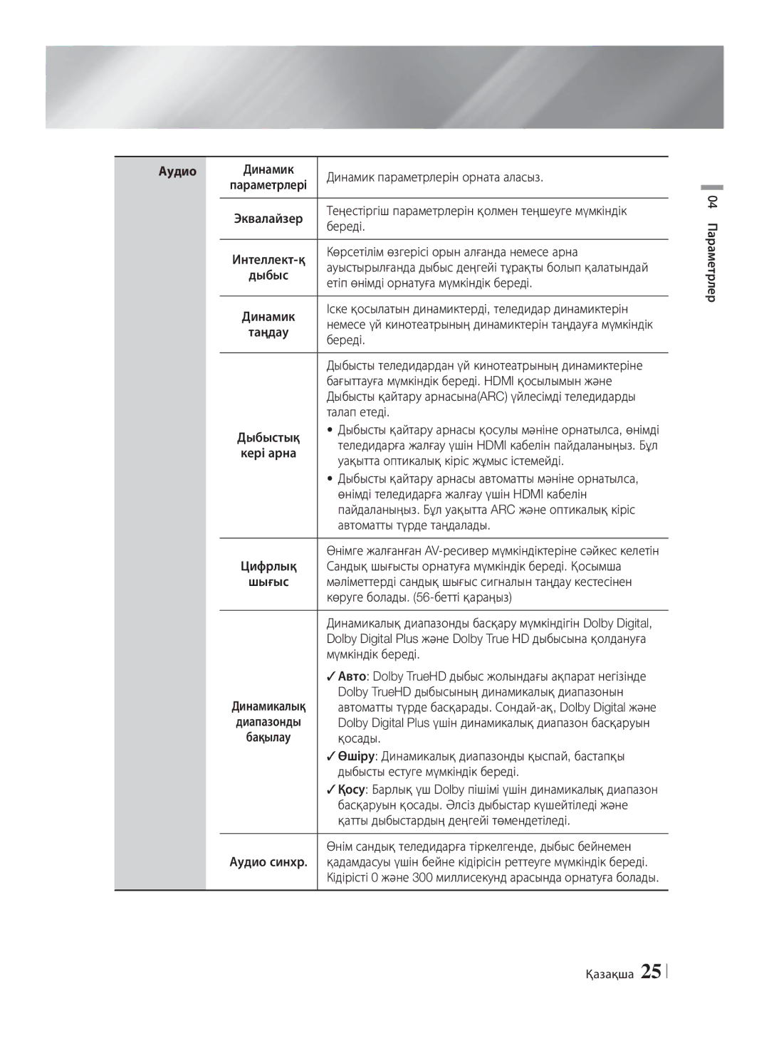 Samsung HT-E8200/RU manual Аудио 