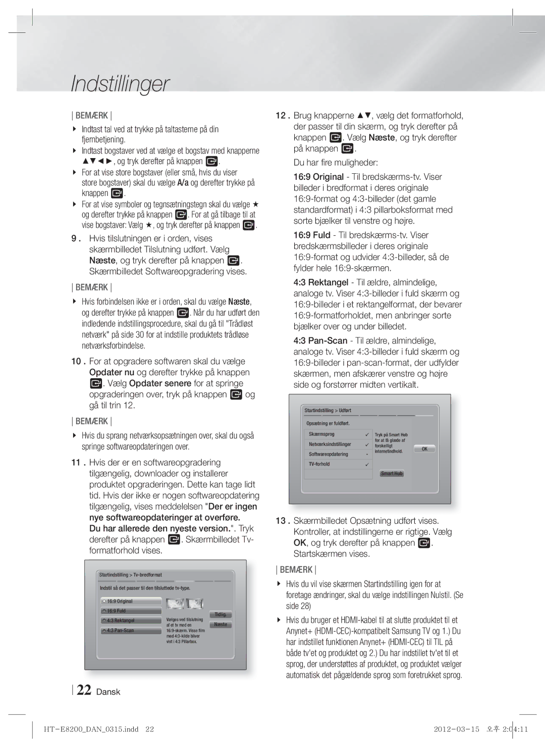 Samsung HT-E8200/XE manual Fuld 