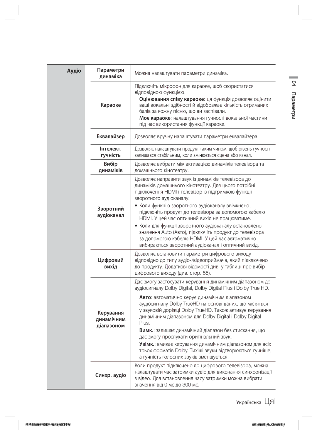 Samsung HT-ES4200K/RU manual Аудіо 