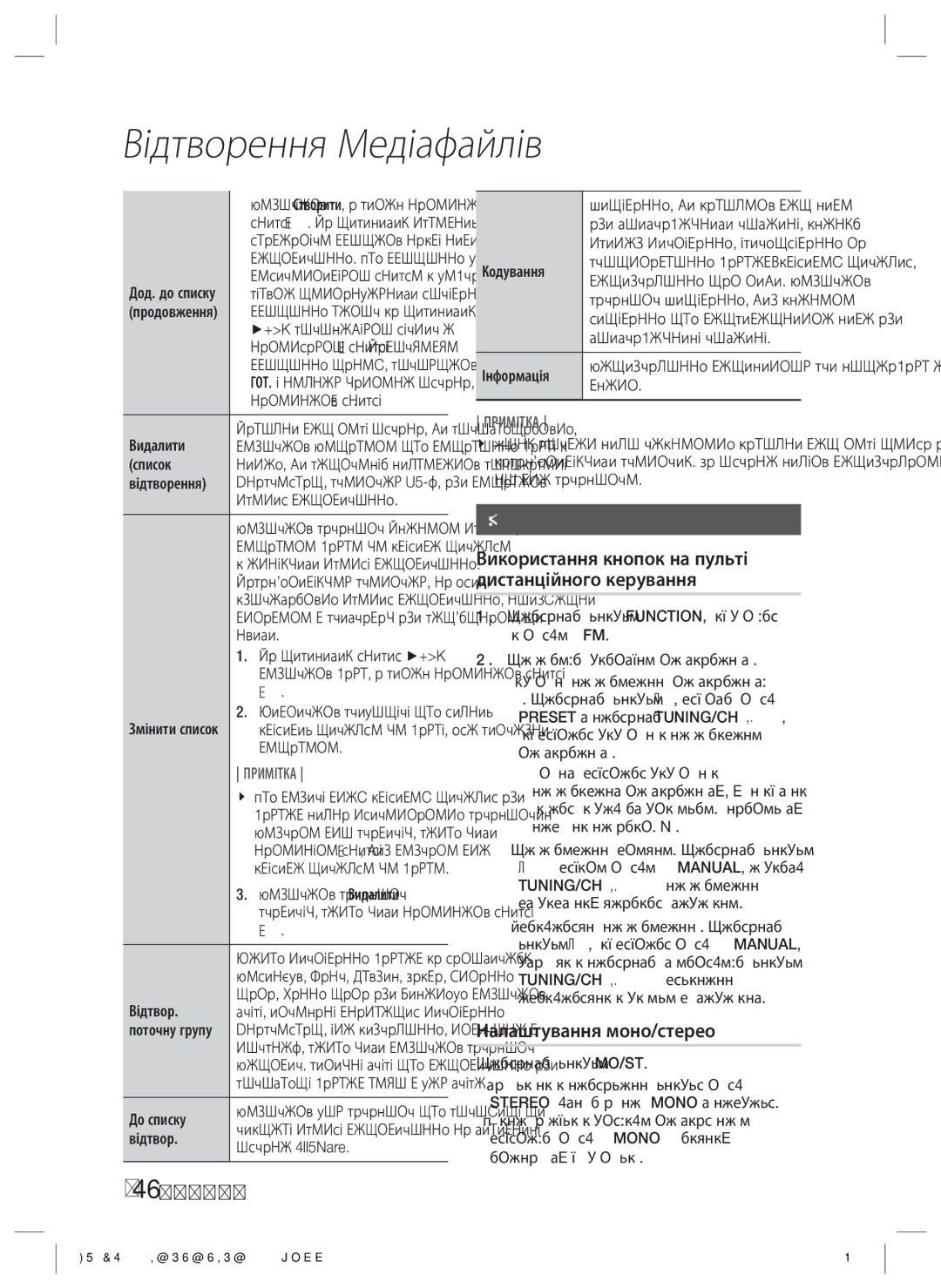 Samsung HT-ES4200K/RU manual Прослуховування радіо, Використання кнопок на пульті дистанційного керування 