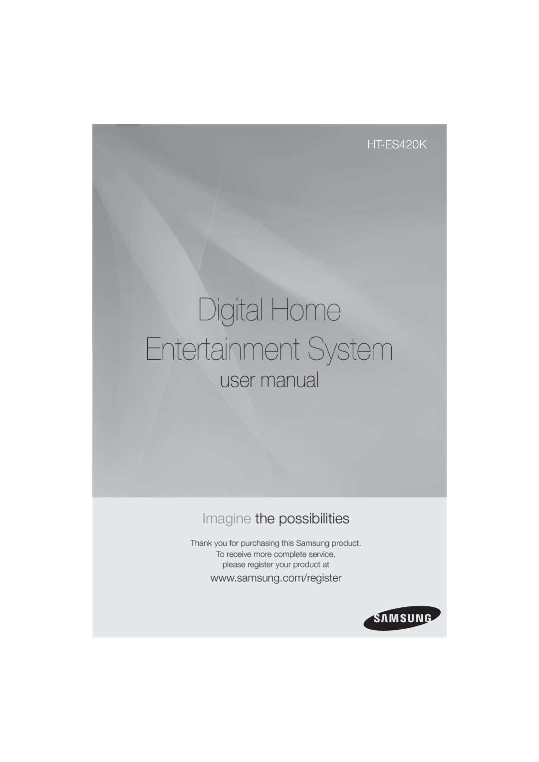 Samsung HT-ES420K/SQ manual Digital Home Entertainment System 