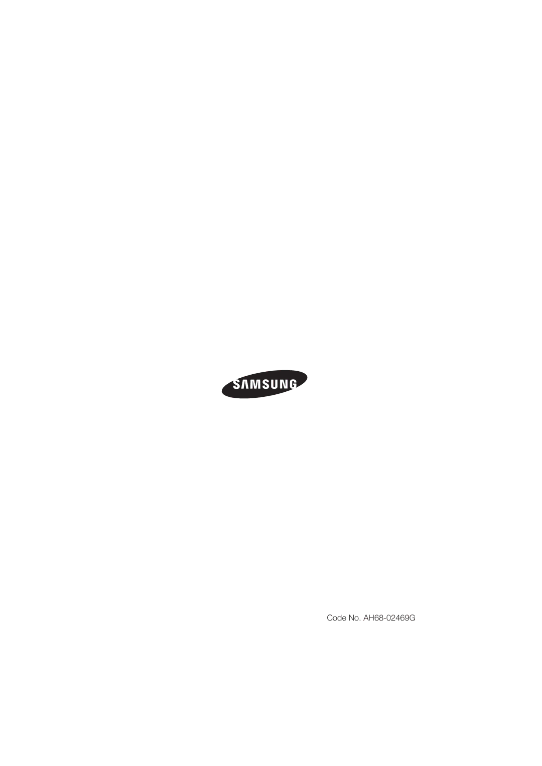 Samsung HT-ES455K/XV, HT-ES455K/SQ manual Code No. AH68-02469G 