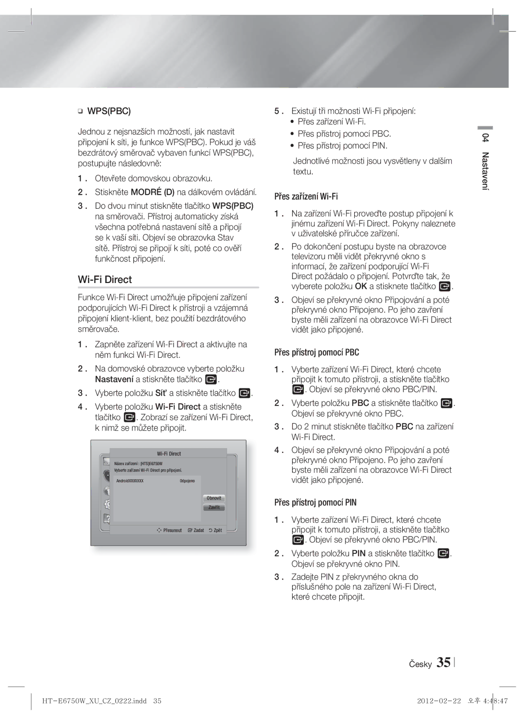 Samsung HT-ES6200/EN, HT-E6750W/EN manual System Zavřít Support Přesunout Zadat Zpět 