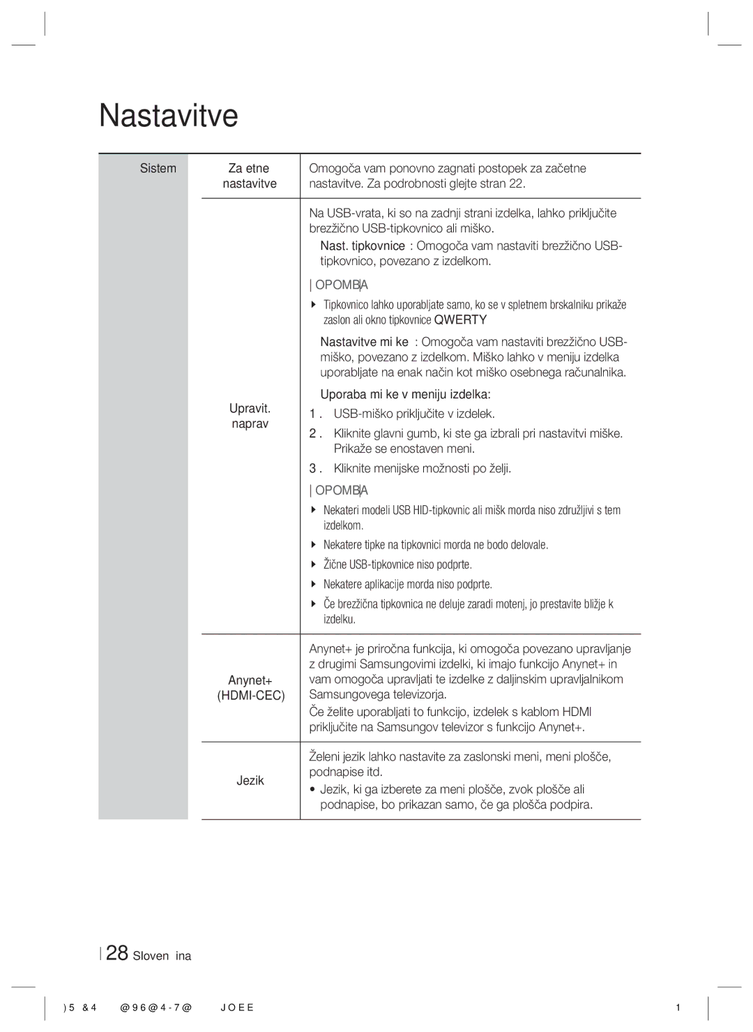 Samsung HT-ES6200/EN, HT-ES6600/EN manual Sistem 