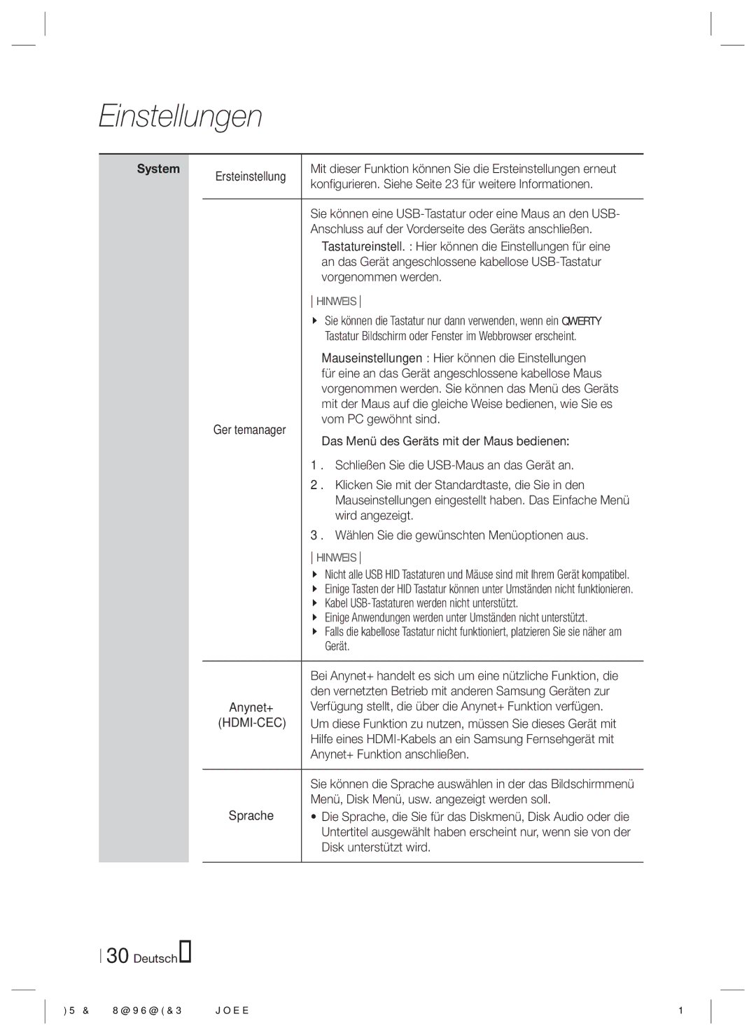 Samsung HT-E6750W/XE Ersteinstellung, Konfigurieren. Siehe Seite 23 für weitere Informationen, Vorgenommen werden, Gerät 