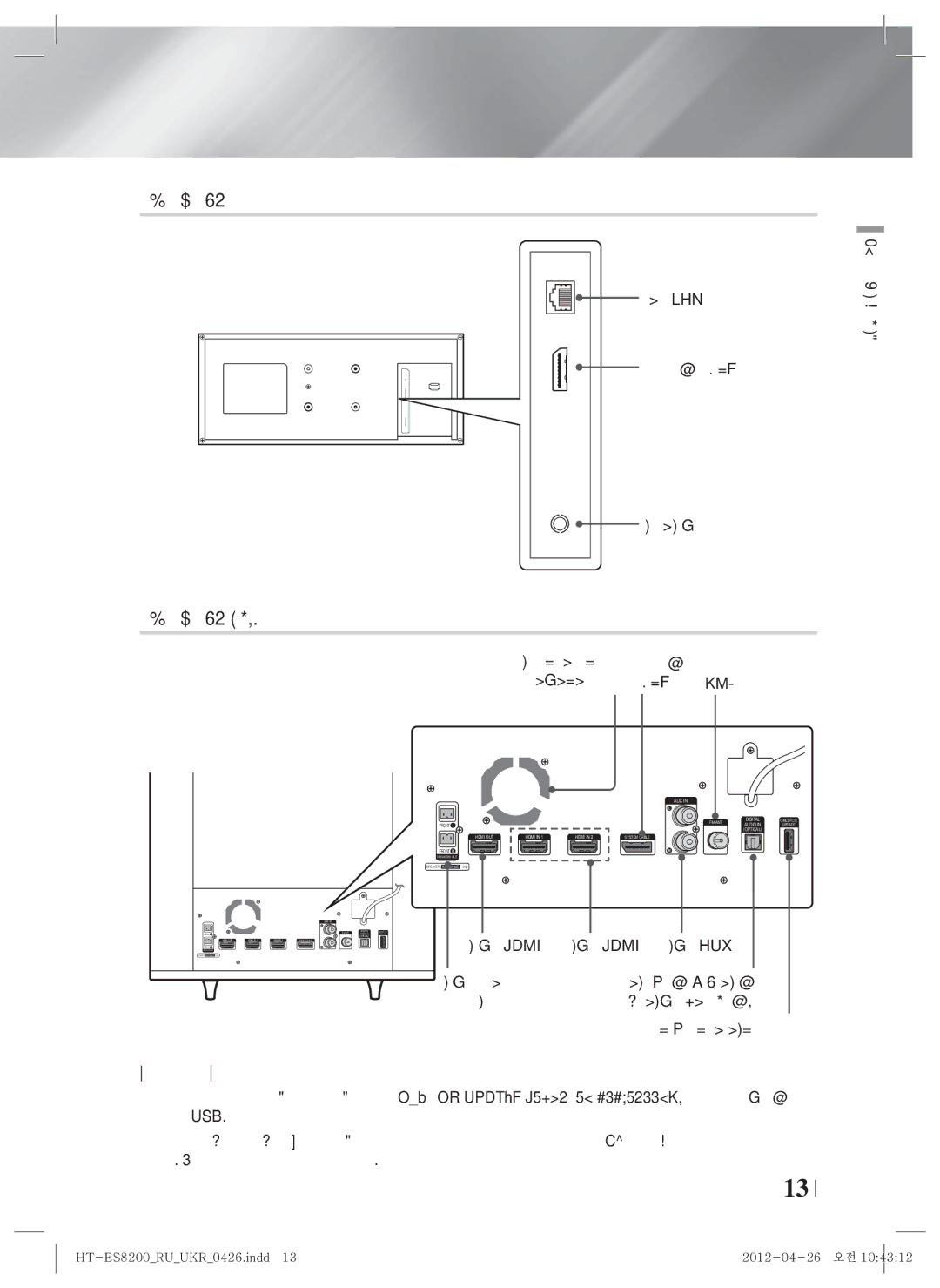 Samsung HT-ES8200/RU manual Задня панель, Порт LAN 